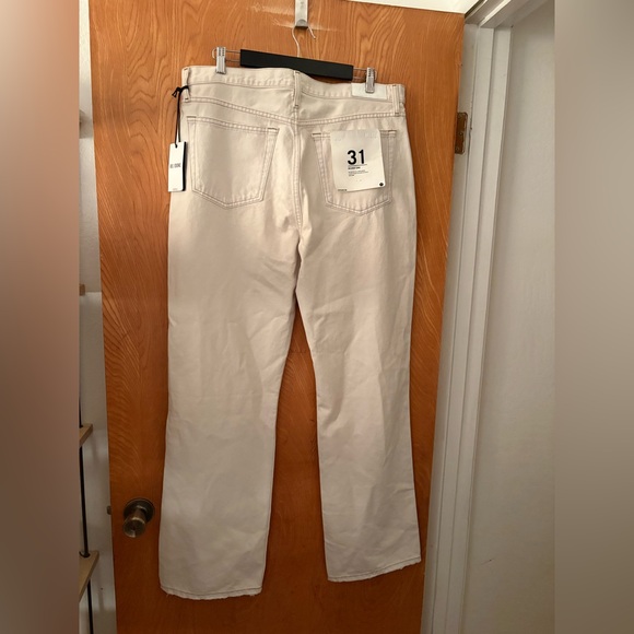 Re/Done Relaxed long Off-White distressed Denim Pants 31 - Picture 13 of 14